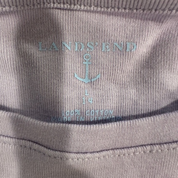 Kids Lands' End Lavender Long Sleeve Shirt with Dachshund Design - Picture 3 of 3